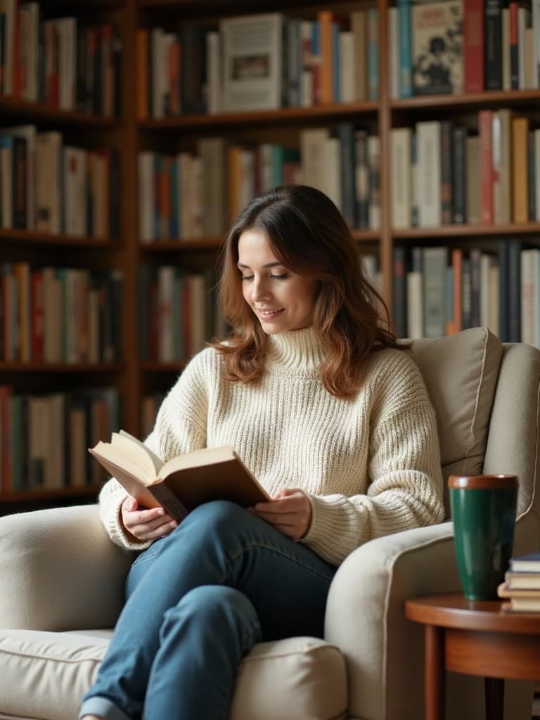 Reader enjoying a book with the TOMEO app